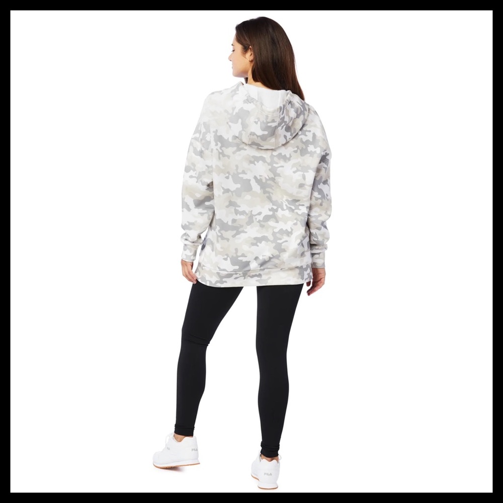 LAZYPANTS The Cooper Hoodie Sweatshirt In White Camo - Picture 14 of 15